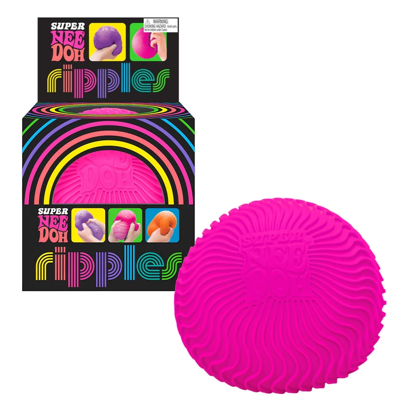 Іграшка-антистрес NEEDOH серії "Super" – ЯСКРАВІ ХВИЛЬКИ (рожевий) — NeeDoh