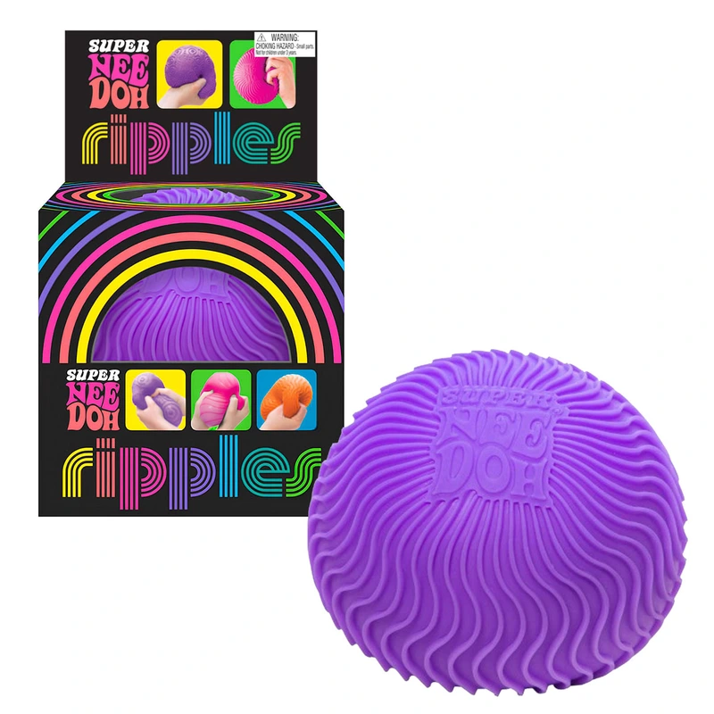 Іграшка-антистрес NEEDOH серії "Super" – ЯСКРАВІ ХВИЛЬКИ (пурпуровий) — NeeDoh