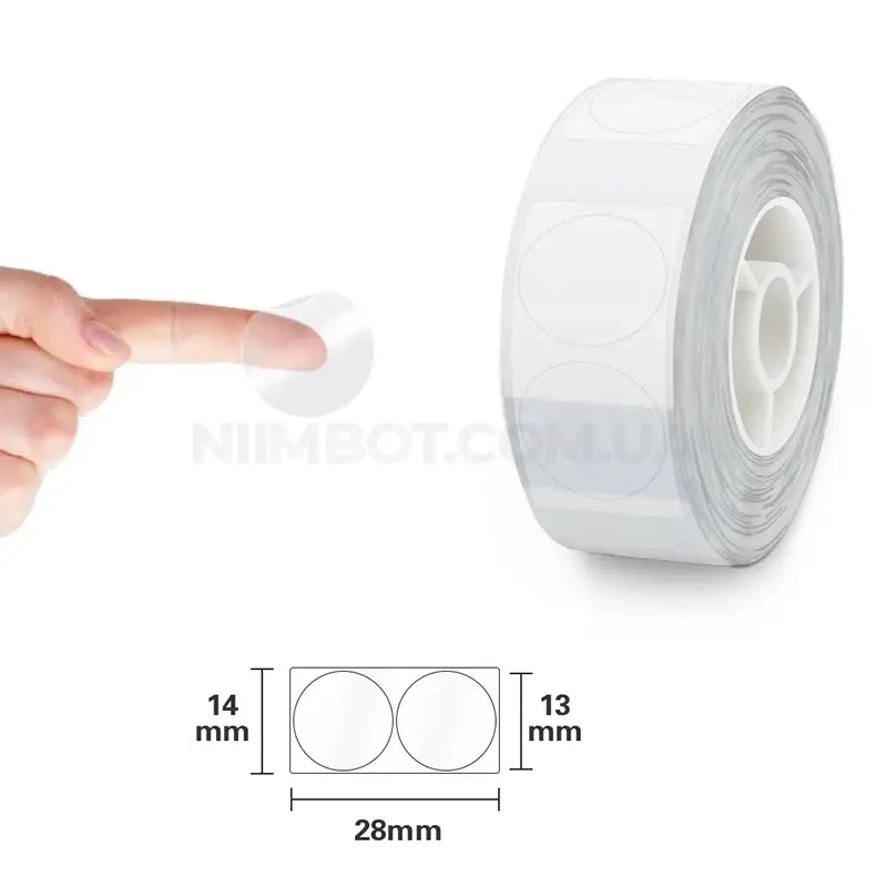 Етикетки NIIMBOT TT14*28-220 Round Transparent For D11/D110/D101/H1S (A2G88778901) — NIIMBOT