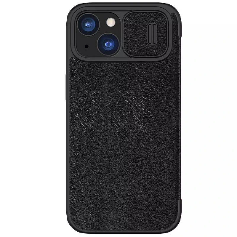 Шкіряний чохол-книжка Nillkin Qin Pro Camshield для Apple iPhone 15 (6.1") Чорний