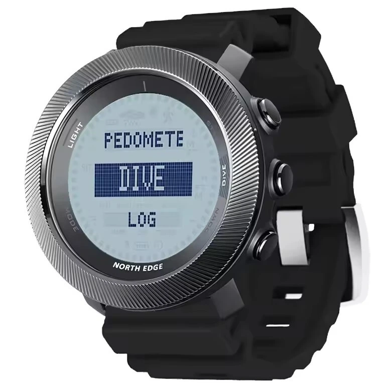 Чоловічий спортивний тактичний з компасом годинник North Edge Apache Model D Silicon, 2 ремінці
