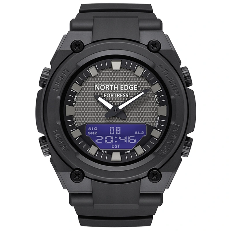Чоловічий спортивний водостійкий тактичний годинник North Edge Fortess
