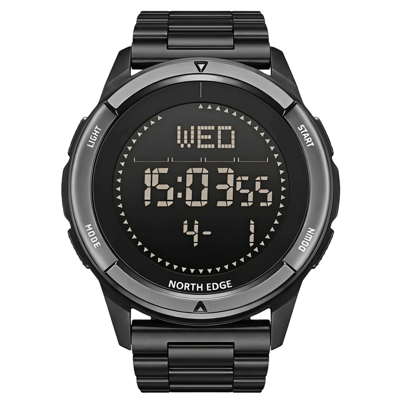 North Edge Alps Stainless Black з компасом, 2 ремінці