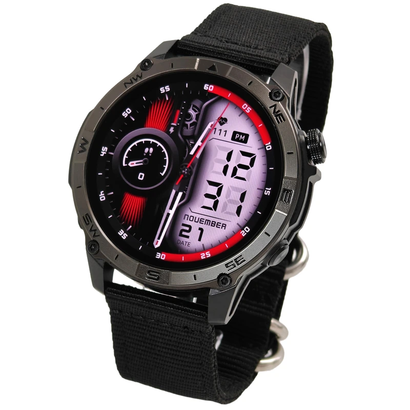 Розумний смарт годинник North Edge GPS Titan Black Spider, 2 ремінці — North Edge