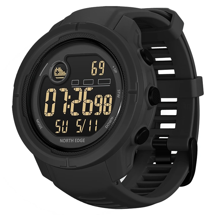 Чоловічий спортивний водостійкий тактичний годинник North Edge Mars5 Nano