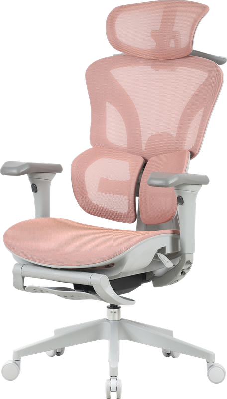 Крісло офісне OfficePro Elite OC950GLP Gray/Light Pink
