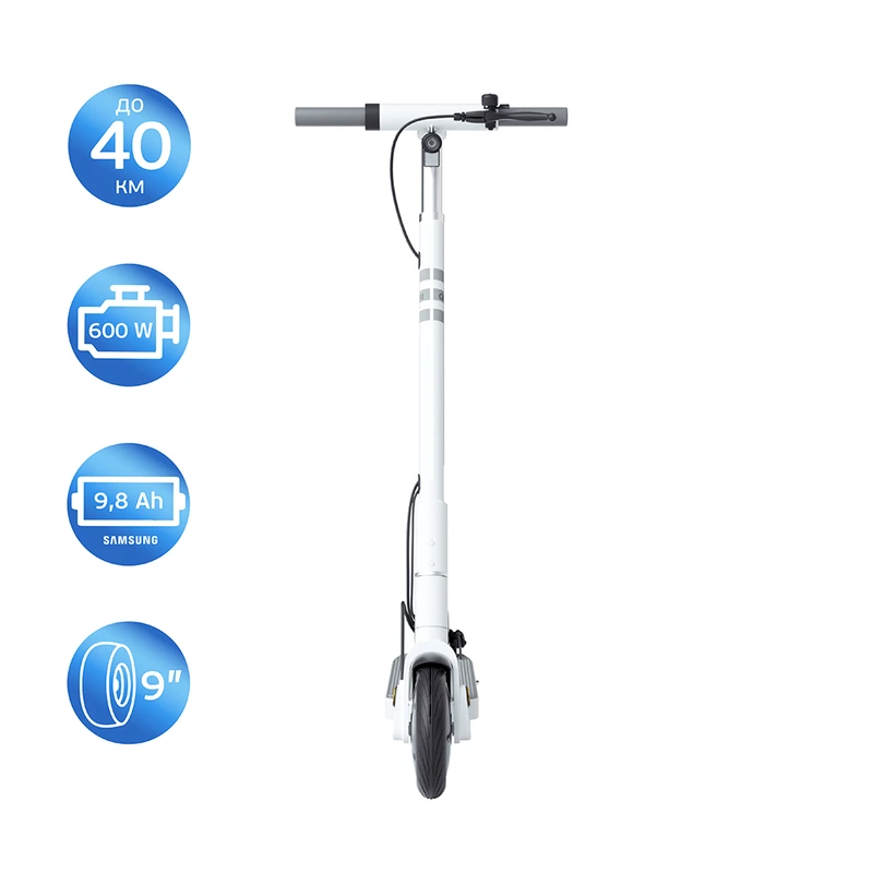 Електросамокат OKAI ES20-NEON White 9", 300(600)W, 9.8Ah, 40km, 25km\h, 20%, NFC, App, 16kg (ES20-W) — OKAI