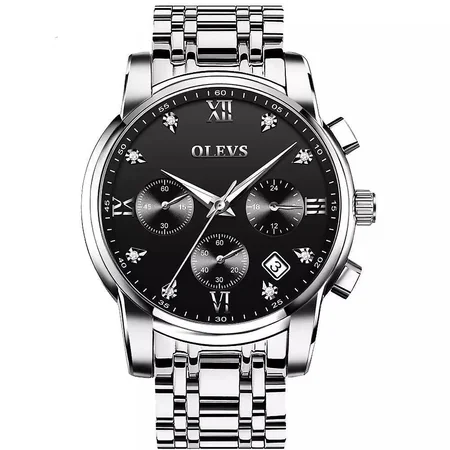 Годинник наручний Olevs 2858 Black Gray