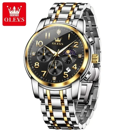 Годинник наручний Olevs 3628 Black Accents