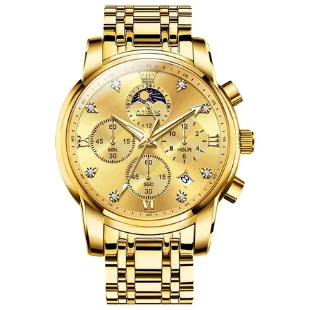 Годинник наручний Olevs 3655 Gold