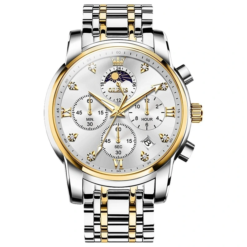 Годинник наручний Olevs 3655 White Accents