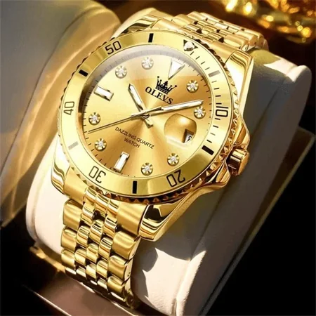 Годинник наручний Olevs 9809 Gold