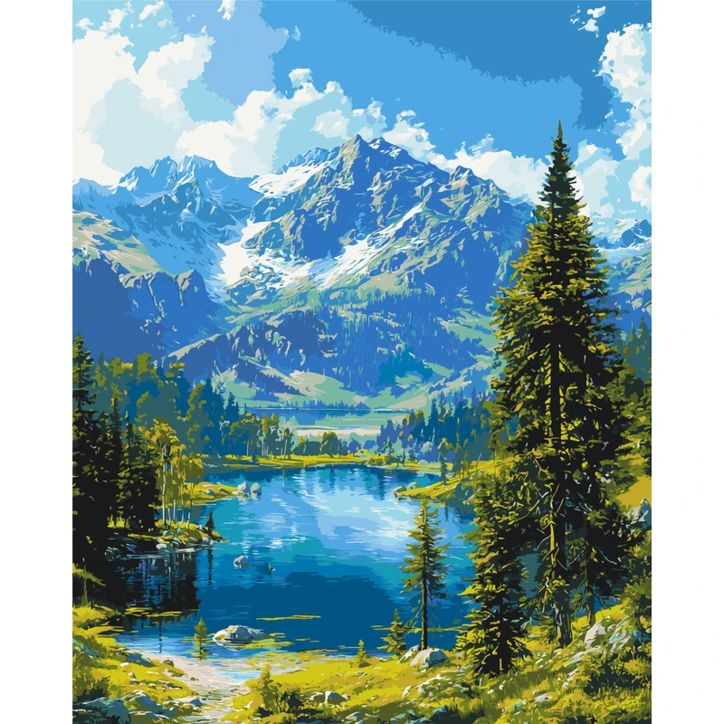 Картина за номерами "Гірський спокій" LW30990, 40х50 см