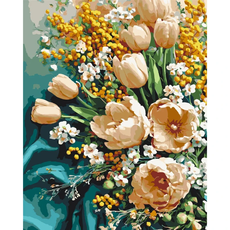 Картина за номерами "Весняні тюльпани" LW3178-01, 40х50 см