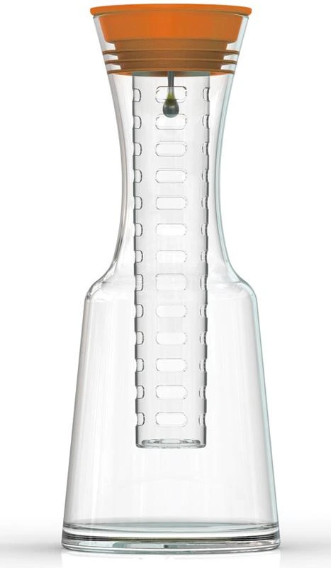 Графін ZestGlass 1100мл для лимонаду, вина і освіжаючих фруктово-ягідних напоїв (помаранчева кришка) — Pasabahce