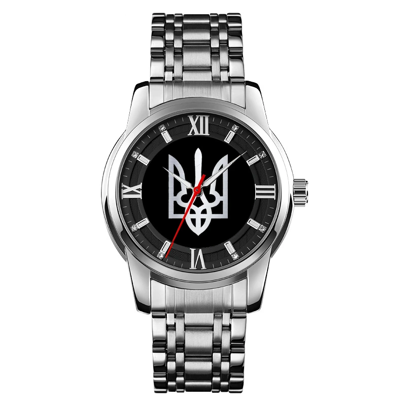 Годинник механічний Patriot Classic Glory to Ukraine Silver-Black — Patriot