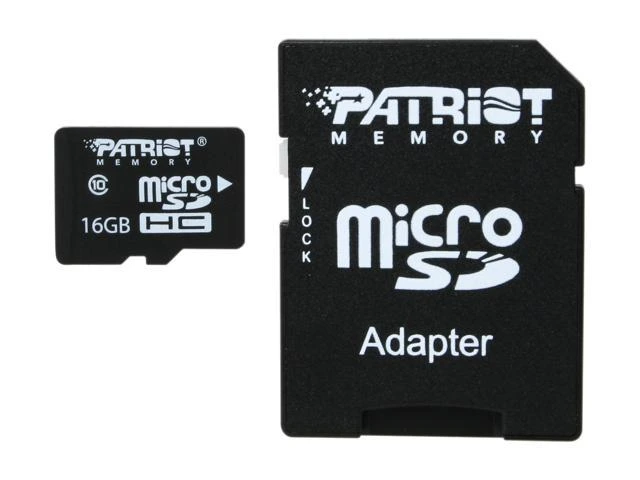 Карта пам'яті microSDHC (UHS-1) Patriot LX Series 16Gb class 10 (adapter SD) — Patriot Memory