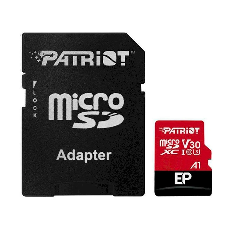 Карта пам'яті microSDXC (UHS-1 U3) Patriot EP Series 1Тb class 10 V30 (R-100MB/s, W-80MB/s) (adapter SD) — Patriot Memory