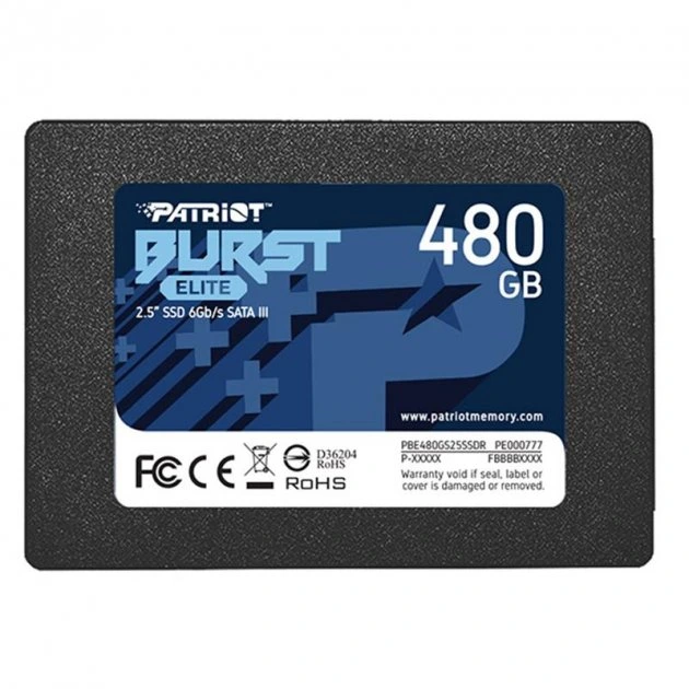 Накопичувач SSD Patriot Burst Elite 480GB 2.5" 7mm SATAIII TLC 3D — Patriot Memory