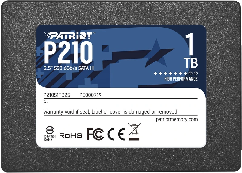 Накопичувач SSD Patriot P210 1TB 2.5" 7mm SATAIII 3D QLC — Patriot Memory