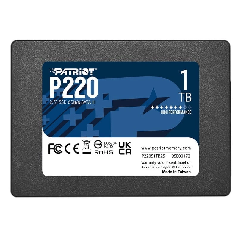 Накопичувач SSD Patriot P220 1TB 2.5" 7mm SATAIII — Patriot Memory