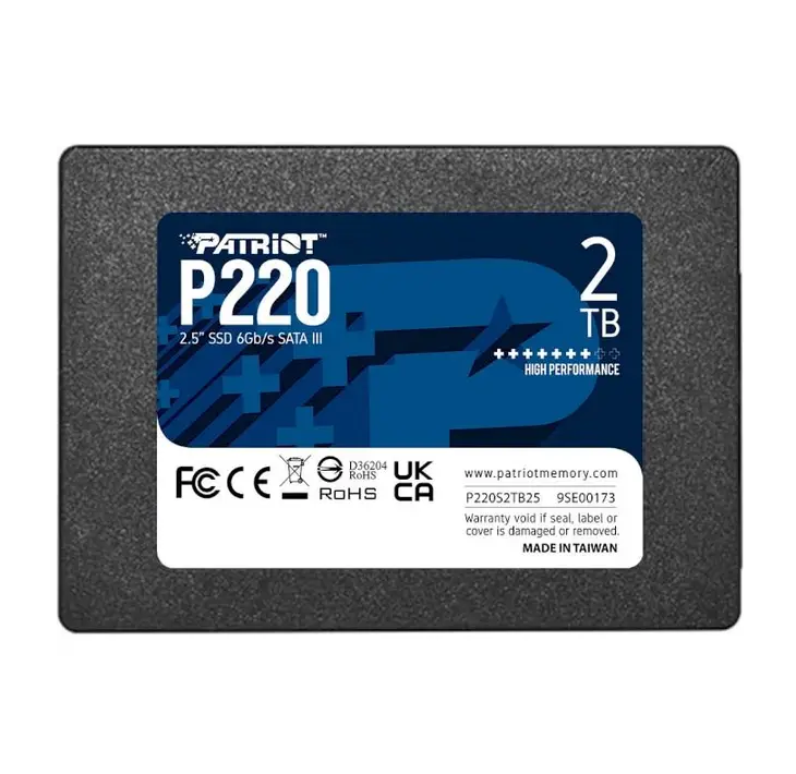Накопичувач SSD Patriot P220 2TB 2.5" 7mm SATAIII — Patriot Memory