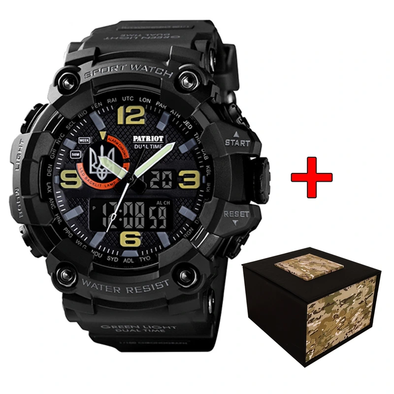 Patriot 002BKUASI Тризуб срібло Чорні + Коробка