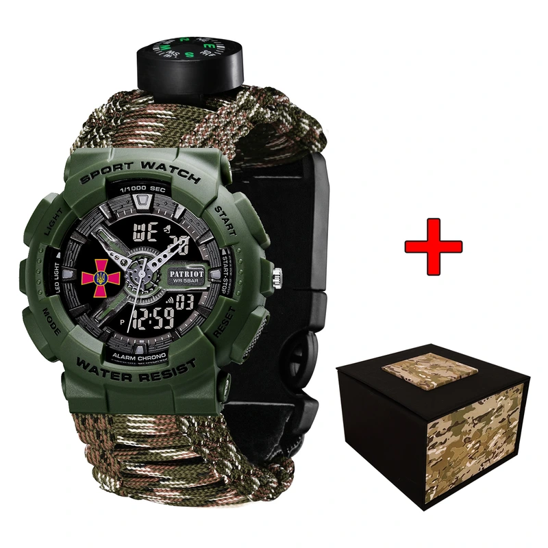 Patriot 005AGSU ЗСУ Паракордовий ремінець Camo Green + Коробка