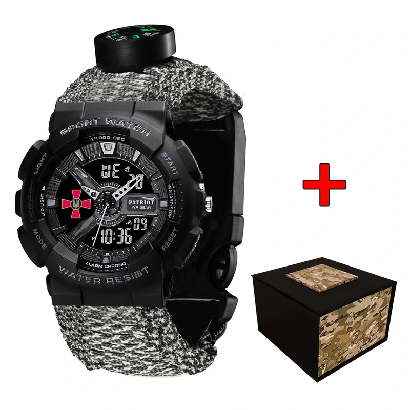 Patriot 005BKSU ЗСУ Чорні Паракордовий ремінець ACU + Коробка