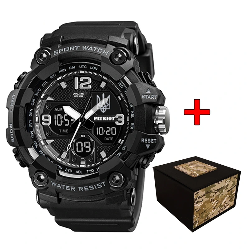 Patriot 006BKUASI Тризуб срібло Чорні + Коробка.