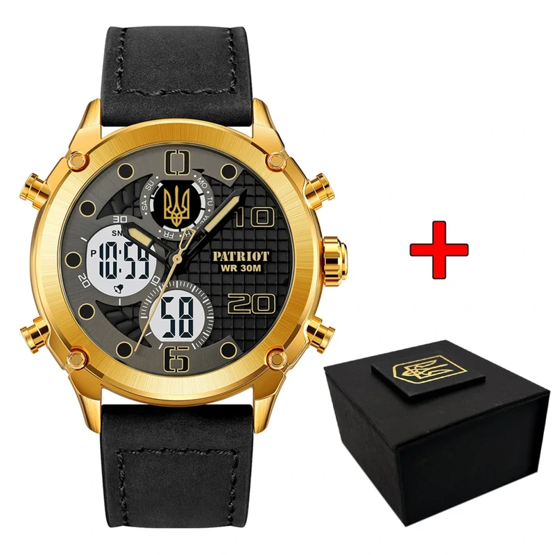 Patriot 017GDBK Тризуб золото Gold-Black.