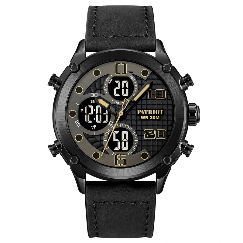 Patriot 017LBKBK Black Leather