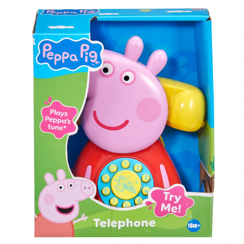Іграшка-каталка на мотузочці PEPPA - ТЕЛЕФОН ПЕППИ