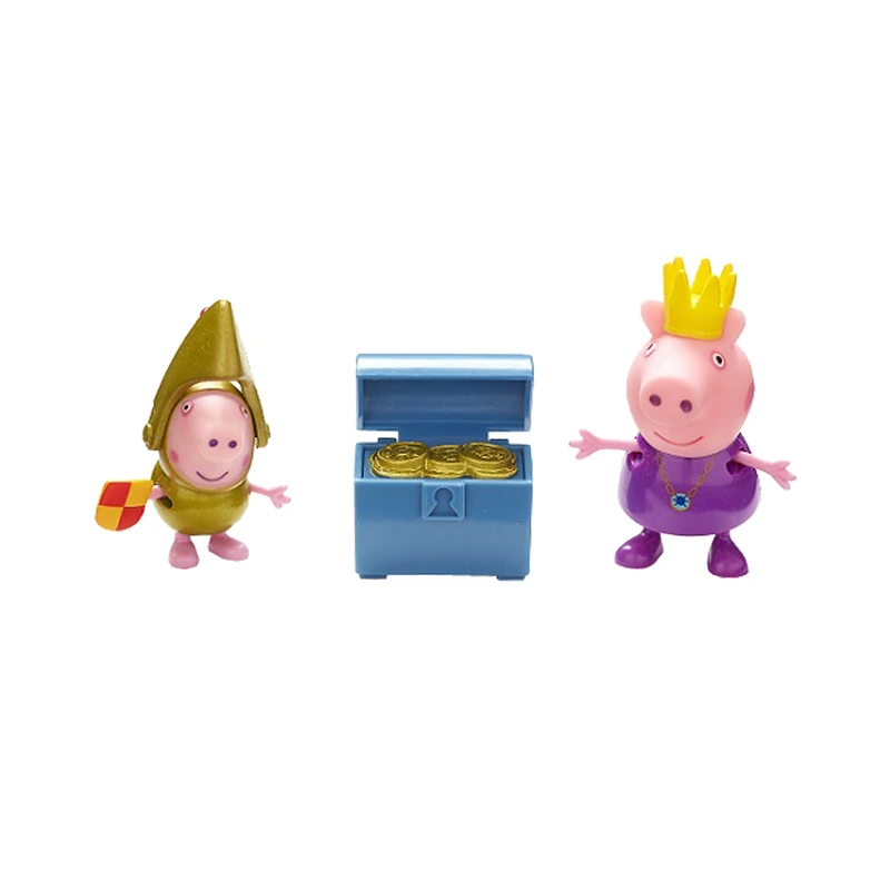 Набір фігурок Peppa серії "Принцеса" - ПРИНЦЕСА ПЕППА ТА СЕР ДЖОРДЖ ГОЛД (з аксесуаром) — Peppa Pig