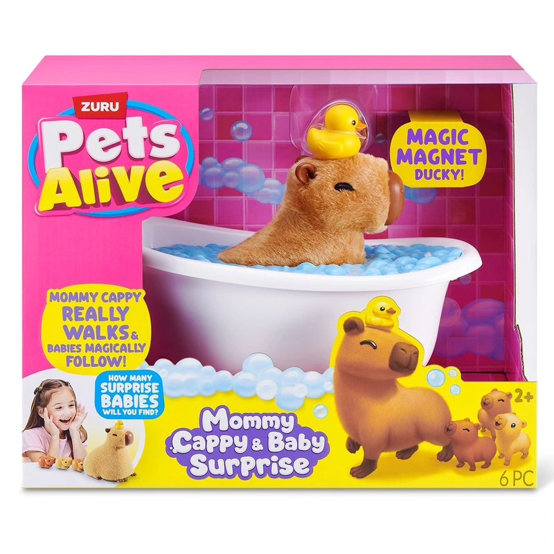 Інтерактивний ігровий набір PETS ALIVE серії "Mama & Baby Surprise" S1 – МАМА КАПІБАРА З СЮРПРИЗОМ