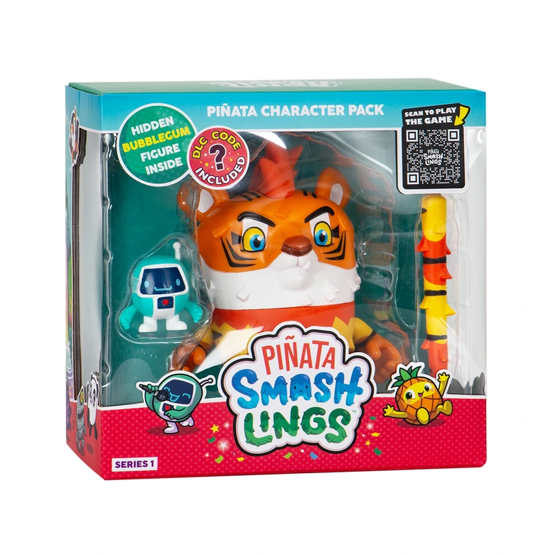 Ігровий набір PINATA SMASHLINGS – ТИГР МОУ (1 велика фігурка, 2 екскл. фігурки) — Pinata Smashlings