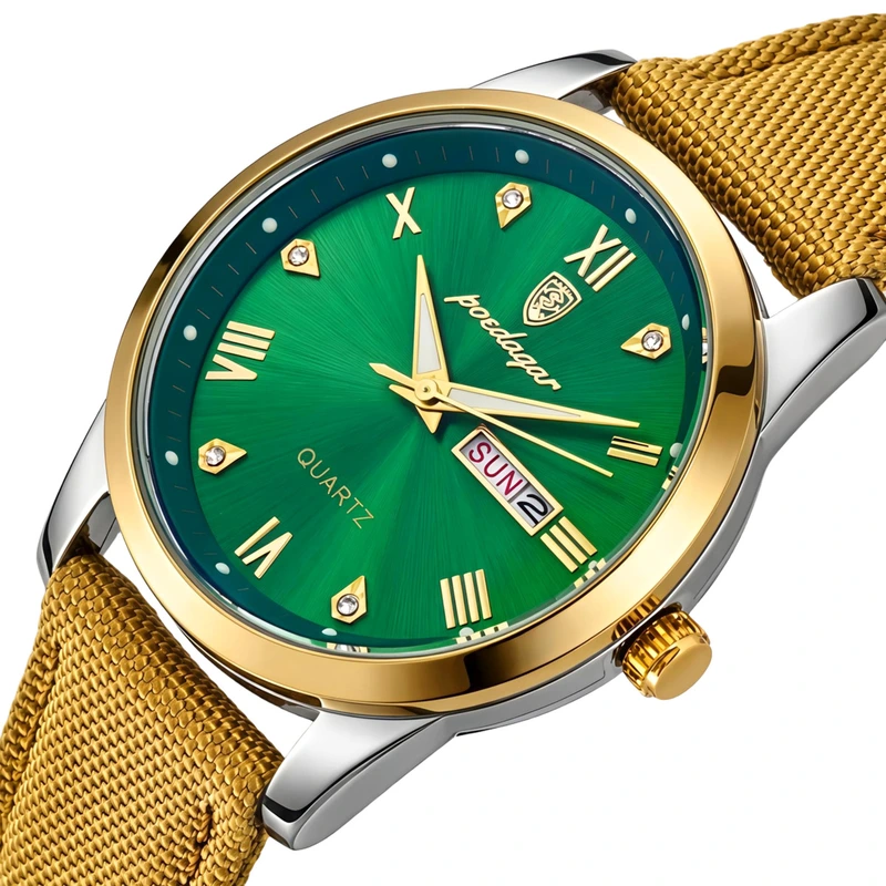 Чоловічий годинник Poedagar Omega Sahara Gold
