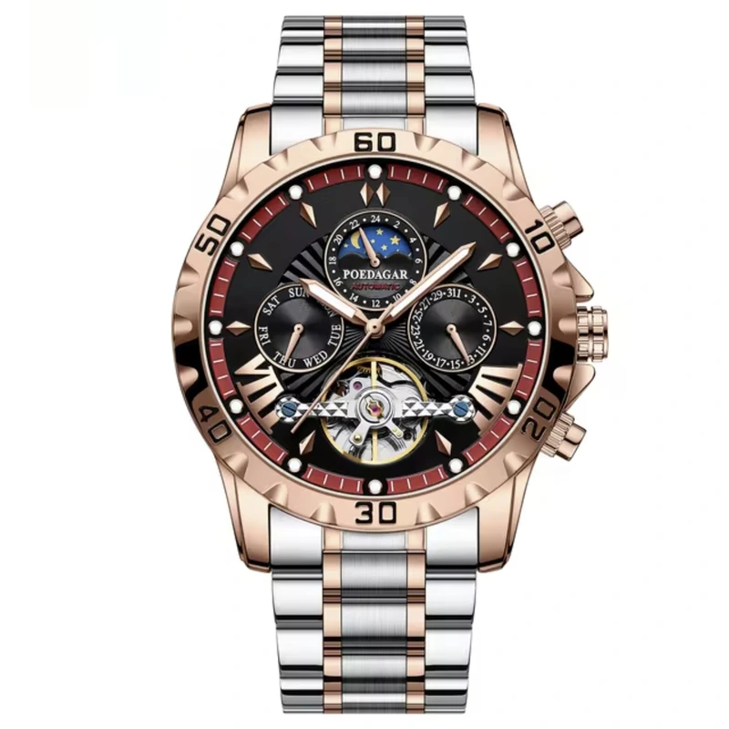 Чоловічий механічний годинник Poedagar Mechanical