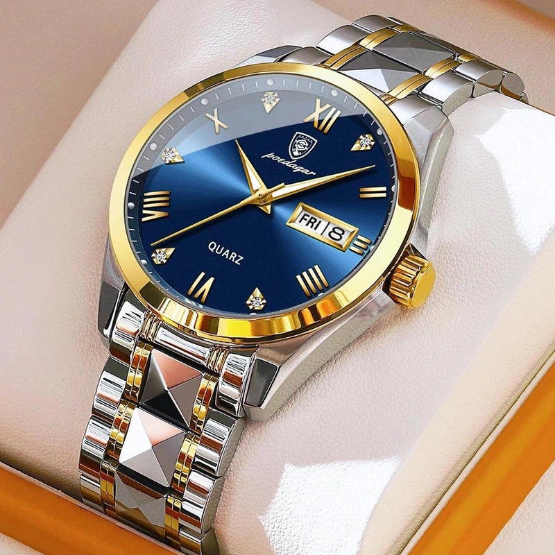 Чоловічий годинник Poedagar Omega Blue