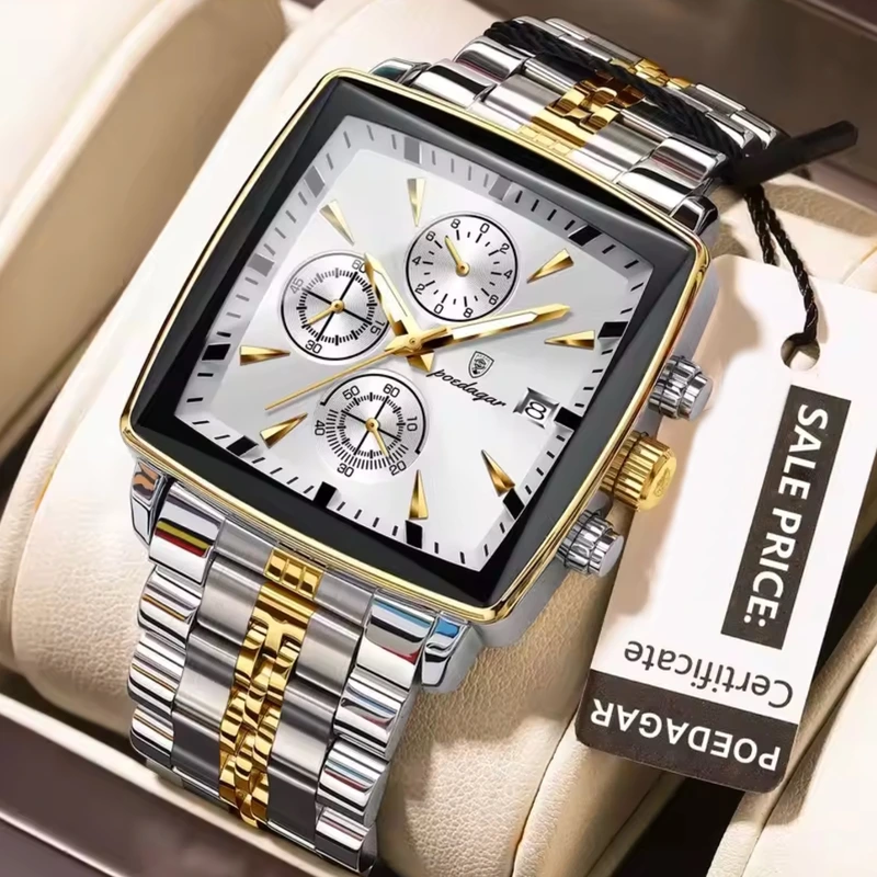 Чоловічий годинник Poedagar Parus Silver