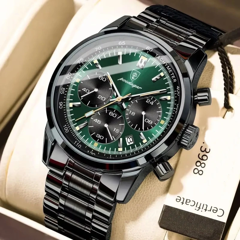 Чоловічий годинник Poedagar Petros Black