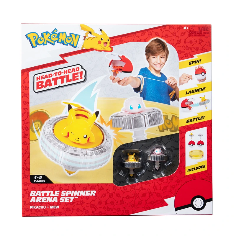 Ігровий набір POKEMON - ПОДВІЙНИЙ БАТЛ ПІКАЧУ ТА М'Ю (2 спінера, 2 покебола, арена) — Pokemon