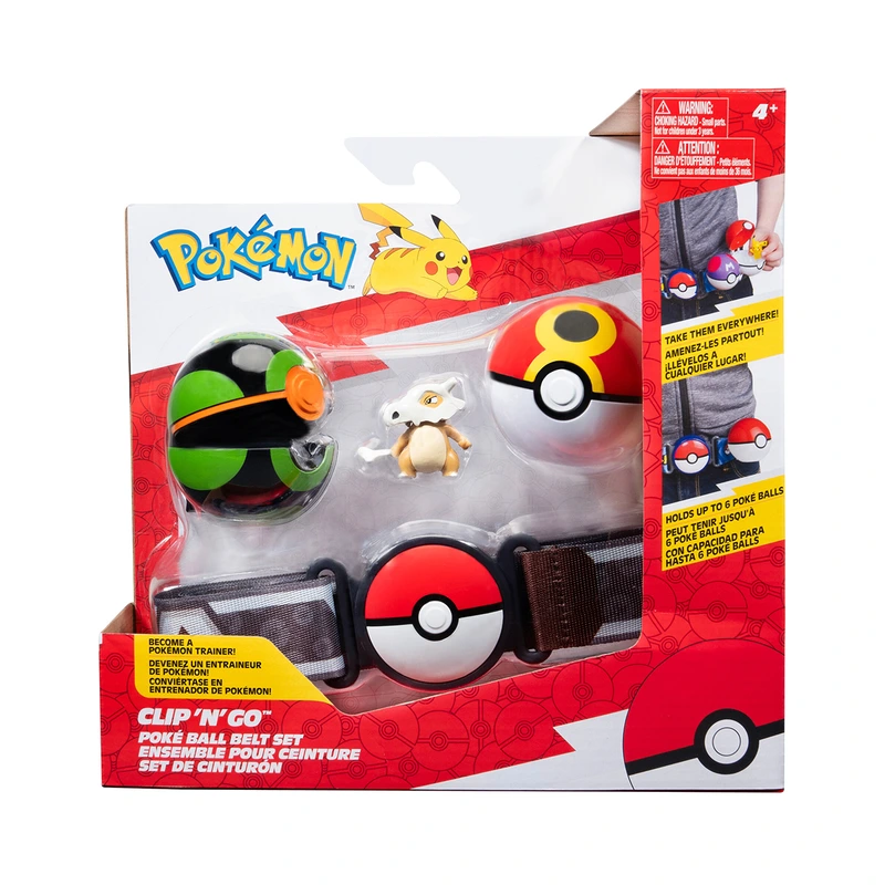 Ігровий набір POKEMON W15 - ПОЯС З ПОКЕБОЛАМИ КУБОН (пояс, 2 покеболи, ігрова фігурка) — Pokemon