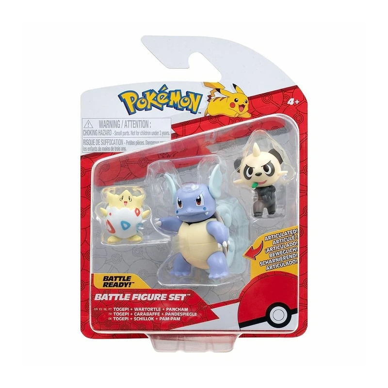 Набір ігрових фігурок POKEMON W17 - ТОГЕПІ, ПАНЧАМ, ВАРТОРТЛ — Pokemon