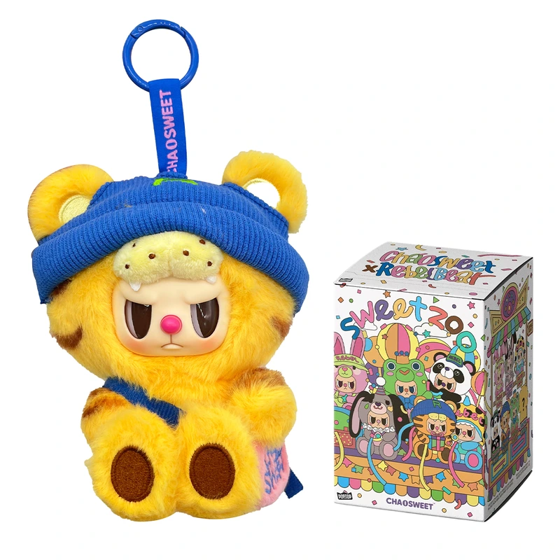 Колекційна м'яка іграшка з кільцем POP TOP Rebel Bear серії "Sweet Zoo" - ЗООМАЛЮКИ (у дисп., в ас.)