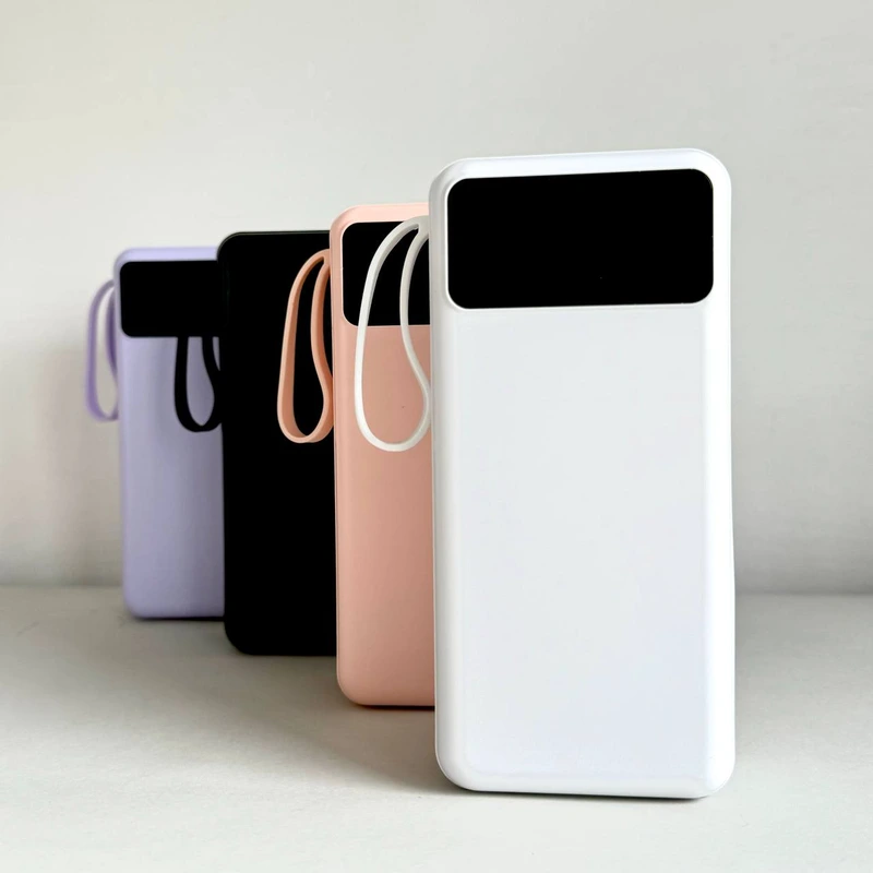 Power Bank Intelligent Fast з кабелем USB+Micro+Type-C+Lightning (30000mAh) Білий