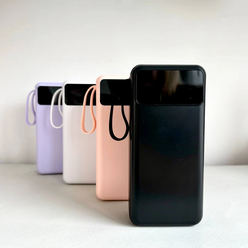 Power Bank Intelligent Fast з кабелем USB+Micro+Type-C+Lightning (30000mAh) Чорний