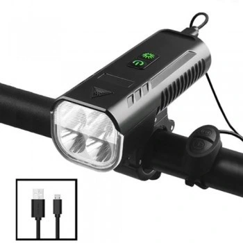 Велоліхтар із сигналом FY-336 2000-4T6 з акумулятором + кнопка керування — Power