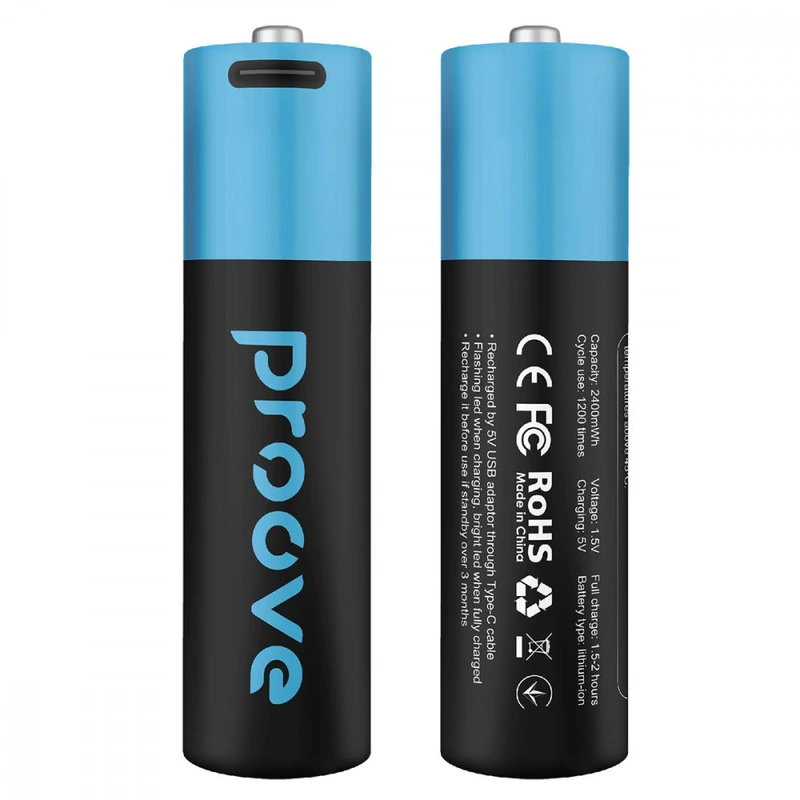 Акумуляторні батарейки Proove Compact Energy AA 2 pcs black — Proove