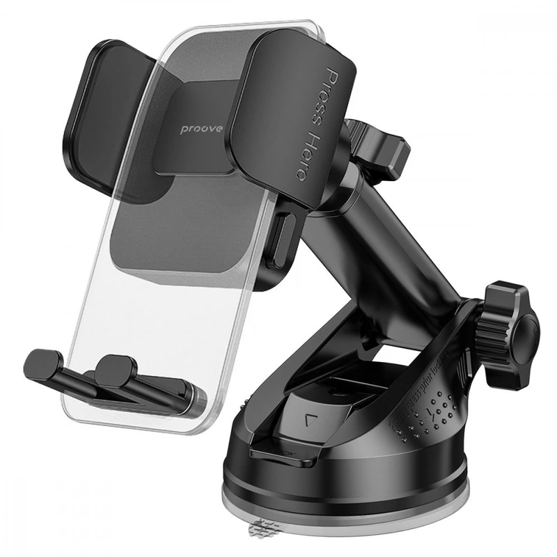 Автомобільний тримач Proove Crystal Clamp Plus Suction Type Car Mount black — Proove